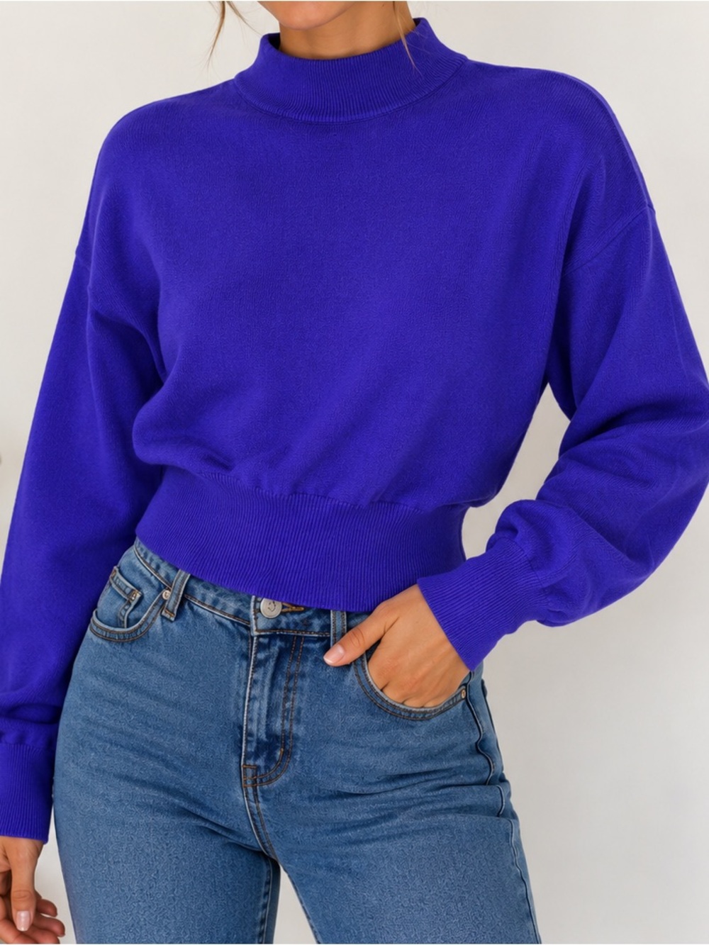 Vintage Summit County mock neck sweater purple size L